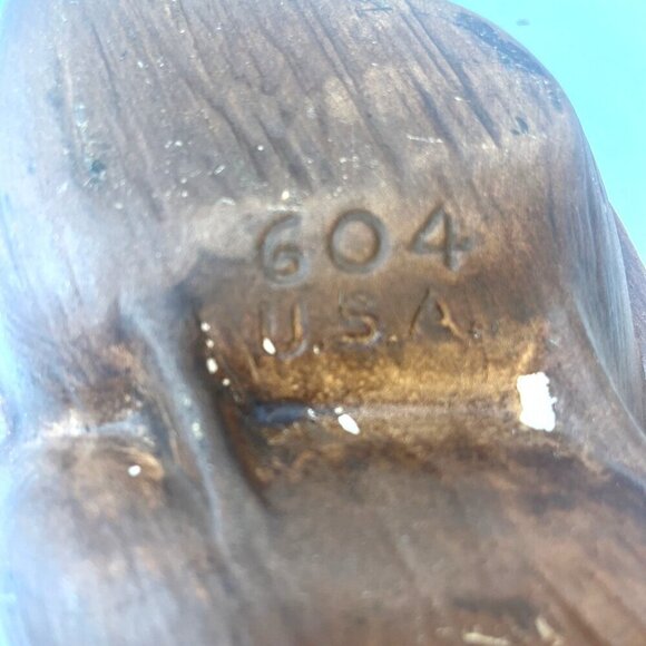 California Pottery Nut Candy Dish MCM Vintage Mod Art Deco Blue and Green USA 60 - Picture 9 of 11